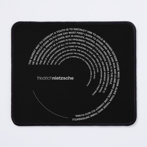 Item preview, Friedrich Nietzsche famous quotes poster [silver] designed and sold by CMYKStudio.