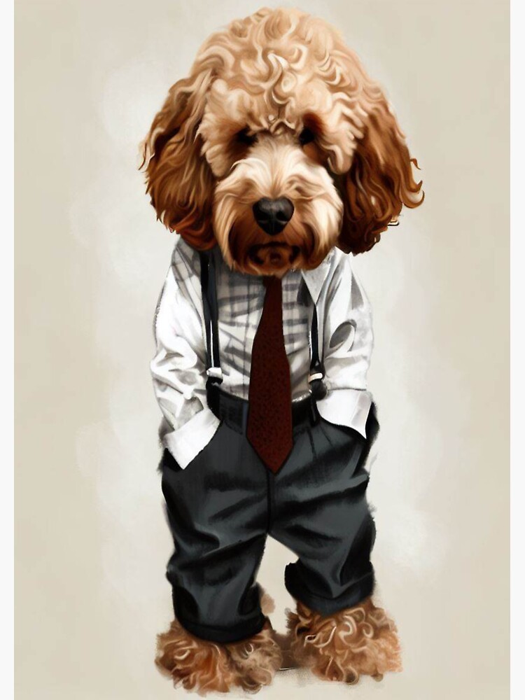 Sir Barkalot Well Dressed Cockapoo Dog Sticker for Sale by didgiart Redbubble