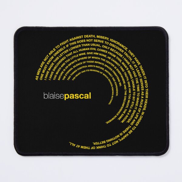 Item preview, Blaise Pascal famous quotes poster [gold] designed and sold by CMYKStudio.