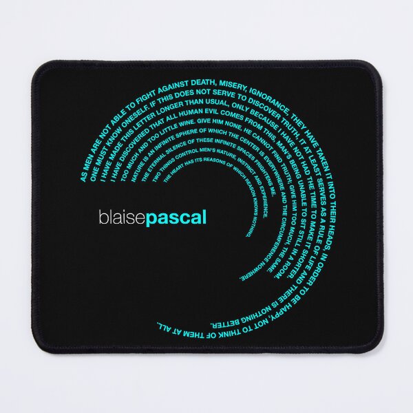 Item preview, Blaise Pascal famous quotes poster [aqua] designed and sold by CMYKStudio.