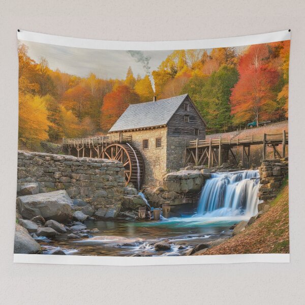 Item preview, Old Mill Stream in the Fall designed and sold by Glenburn Graphics.