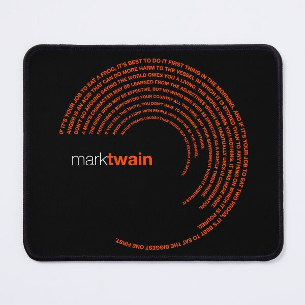 Item preview, Mark Twain famous quotes poster [orangered] designed and sold by CMYKStudio.