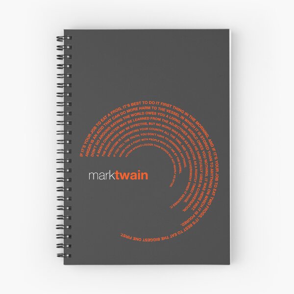 Item preview, Mark Twain famous quotes poster [orangered] designed and sold by CMYKStudio.
