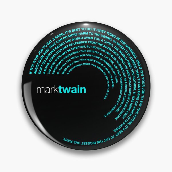 Item preview, Mark Twain famous quotes poster [aqua] designed and sold by CMYKStudio.