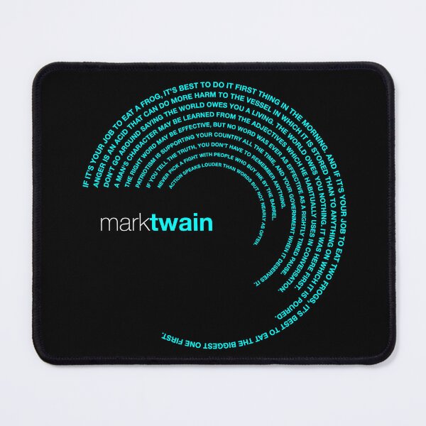Item preview, Mark Twain famous quotes poster [aqua] designed and sold by CMYKStudio.