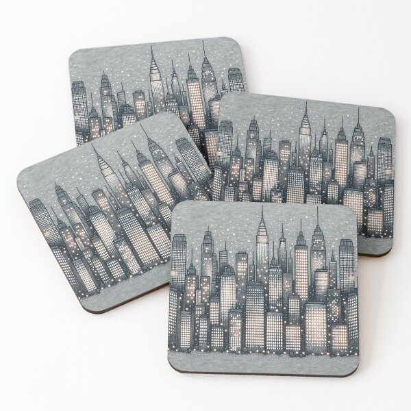 Item preview, City of Lights - Urban Skyline Neon Night Wall Art designed and sold by YNAMREG.