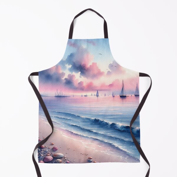 Item preview, Ships in the Harbor Watercolor designed and sold by MarleyVL.