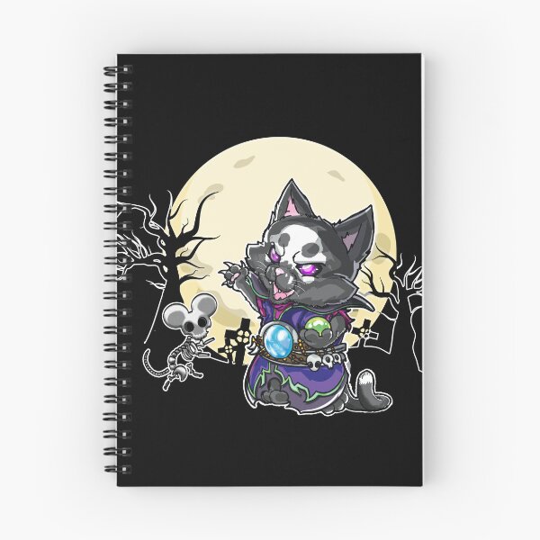 Item preview, Halloween Full Moon Scary Nekomancer with mouse skeleton - Necromancer Cat designed and sold by TheMWorld.