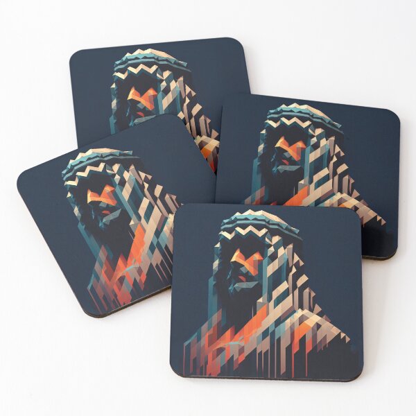 Item preview, Bedouin Portrait made up of 3D Shapes designed and sold by AtithasosTragos.
