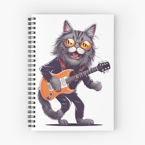 Item preview, Cat playing the guitar designed and sold by StyleSketch.