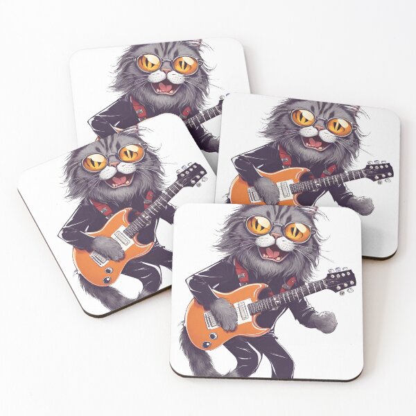 Item preview, Cat playing the guitar designed and sold by StyleSketch.