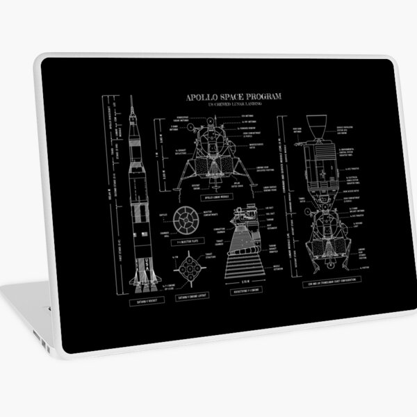 Item preview, Apollo Program. US Crewed Lunar Landing (White Stencil-No Background) designed and sold by BGALAXY.