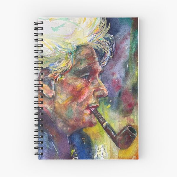Item preview, JACQUES DERRIDA watercolor portrait .1 designed and sold by lautir.