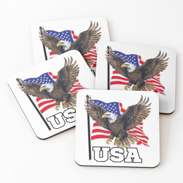 Item preview, USA Eagle with the Stars and Stripes designed and sold by AmericaFreedom.