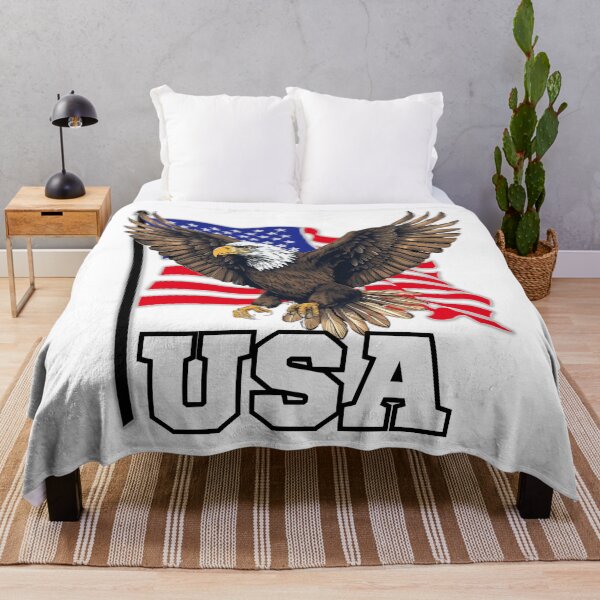Item preview, USA Eagle with the Stars and Stripes designed and sold by AmericaFreedom.