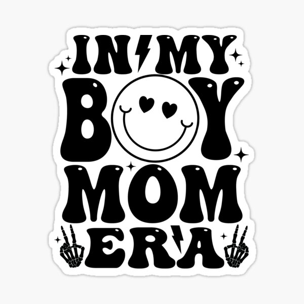 Smile Face In My Boy Mom Era Groovy Mom Of Boys Coffee Mug