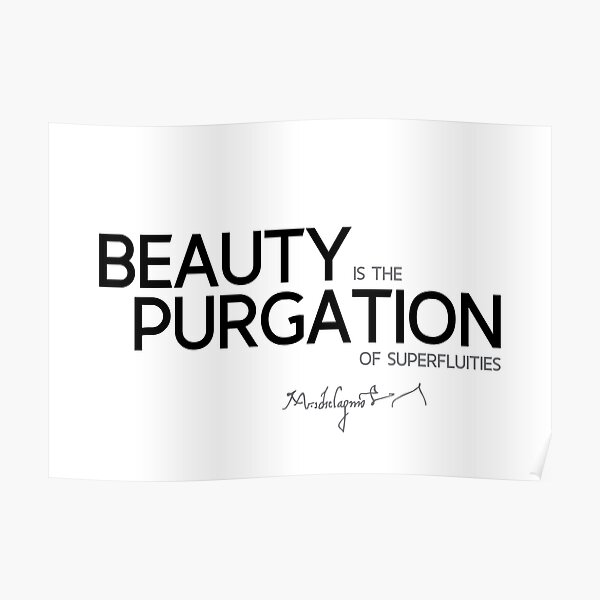 beauty, purgation - michelangelo Poster