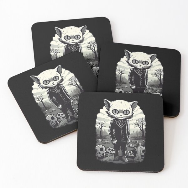 Item preview, Halloween Scary Cemetery Stalker Cat: Creepily Captivating designed and sold by hamishby.