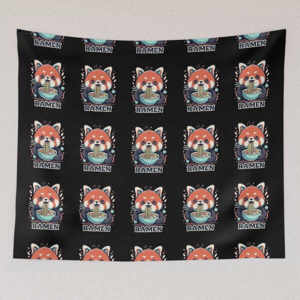 Item preview, Cute Red Panda Eating Ramen designed and sold by Daria-Shop.