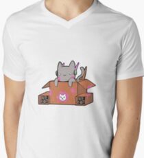 D.Cat Men's V-Neck T-Shirt