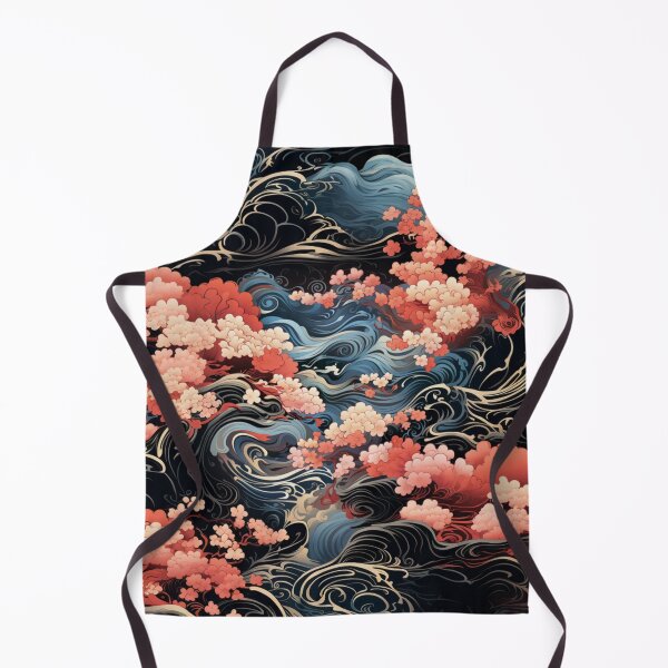 Item preview, Kimono style pattern: waves and sakura designed and sold by Onigokko.