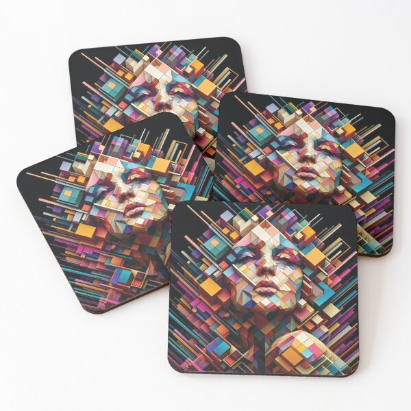 Item preview, Seduction. Portrait made up of 3D Shapes designed and sold by AtithasosTragos.