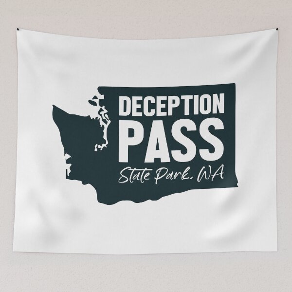 Item preview, Deception Pass State Park Washington Map designed and sold by bivenart.