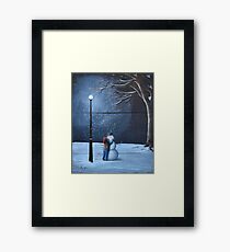 The Happiest Snowman Framed Print