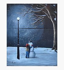 The Happiest Snowman Photographic Print