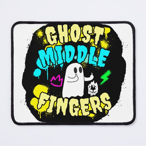 Item preview, Funny Cute Ghost, GHOST MIDDLE FINGERS, GHOST MIDDLE FINGER, FUNNY QUOTE, Cute Ghost, Cool Halloween Ghost, Neon Colorful Design designed and sold by STC SHOP.
