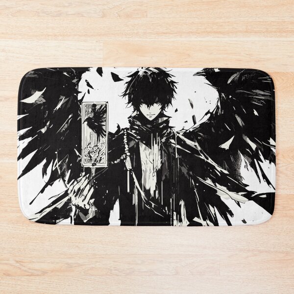Item preview, Anime wizard with magic crow card designed and sold by TomFrontierArt.