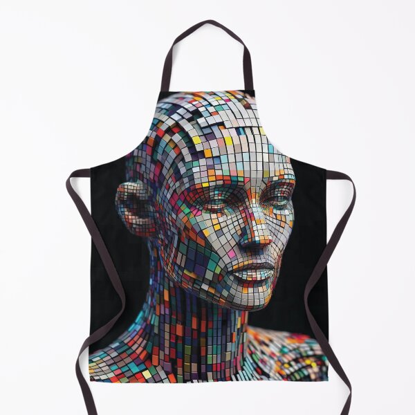 Item preview, AI Personified. Portrait made up of 3D Shapes designed and sold by AtithasosTragos.