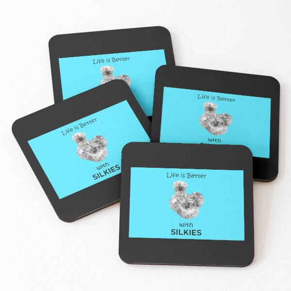 Item preview, Life is Better with Silkies Aqua designed and sold by ChattyChicks.
