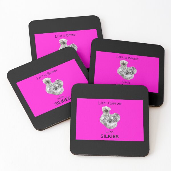 Item preview, Life is Better with Silkies Pink designed and sold by ChattyChicks.