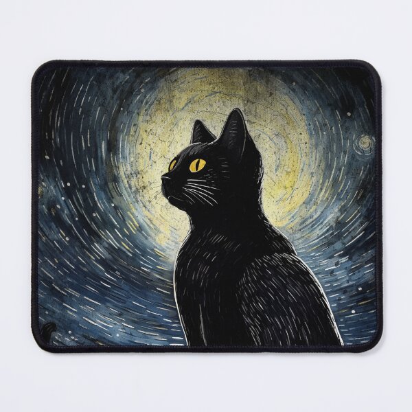 Item preview, Starry Night Black Cat designed and sold by BellaLawi.