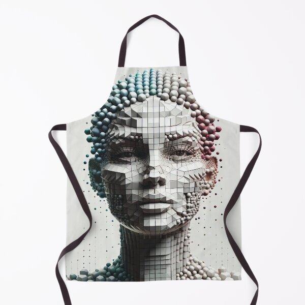Item preview, AI personified. Portrait made up of 3D Shapes designed and sold by AtithasosTragos.