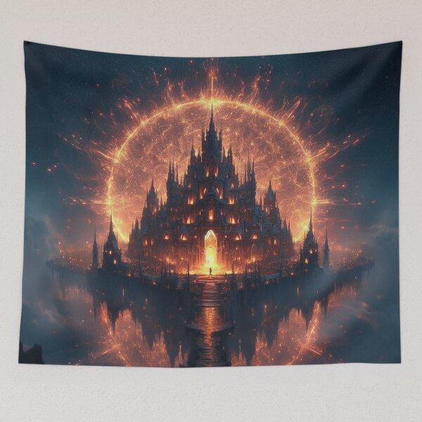 Item preview, The Flaming Castle of Fantasy designed and sold by Girih.