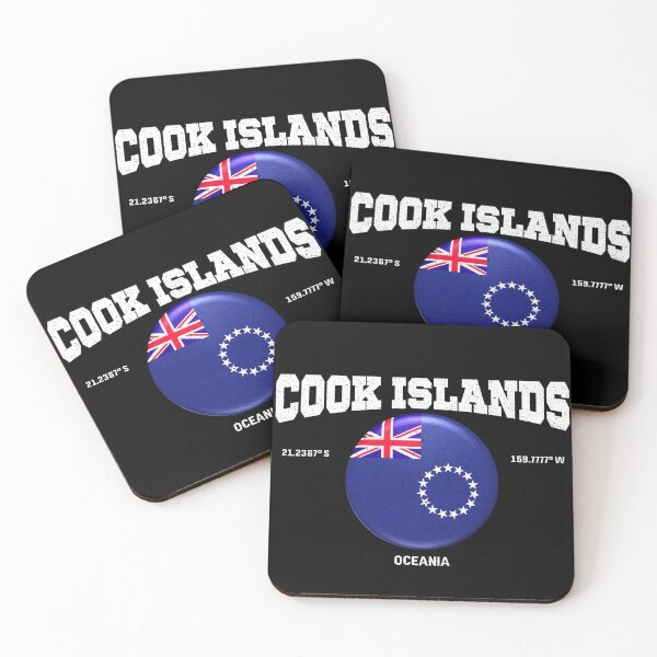 Item preview, Cook Islands flag, Cook Islands coordinates, Cook Islands location designed and sold by Flag Outfit.