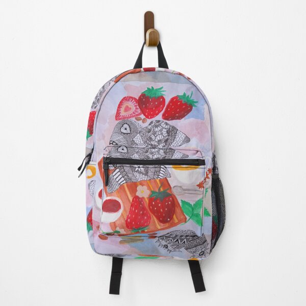 Item preview, Coffee, croissants and strawberries designed and sold by Kiruthikaarts.
