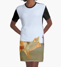 The Fox and the Vineyard Graphic T-Shirt Dress