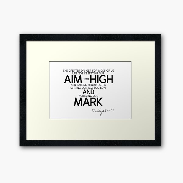 aim high and mark - michelangelo Framed Art Print