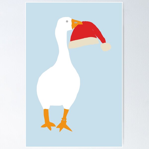 Item preview, Christmas Goose Steals Santa Hat designed and sold by ellenhenry.