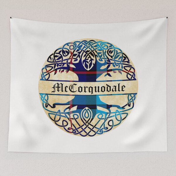 Item preview, McCorquodale Tree of Life Clan Scottish Surname tartan designed and sold by BagTown Clans.