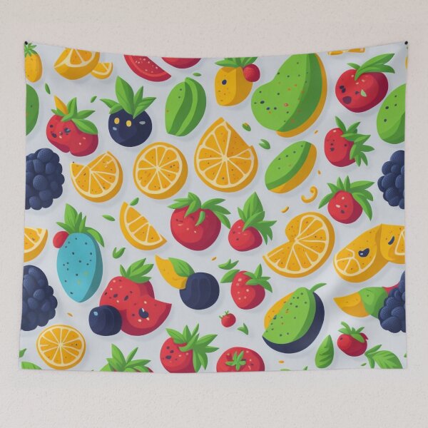 Item preview, Pattern for fruit lovers: strawberries, lemons, grapes designed and sold by AleksKos.