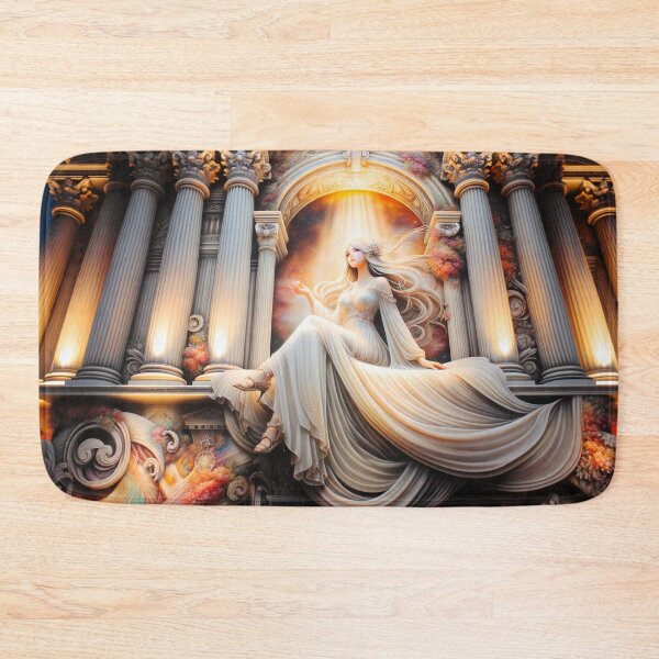 Item preview, Radiant Recline: The Ethereal Intersection of Fantasy and Elegance in a Luminous Digital Realm designed and sold by oanaunciuleanu.