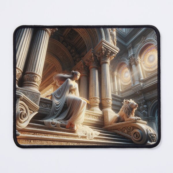 Item preview, Radiant Recline: The Ethereal Intersection of Fantasy and Elegance in a Luminous Digital Realm designed and sold by oanaunciuleanu.