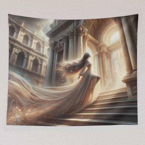 Item preview, Radiant Recline: The Ethereal Intersection of Fantasy and Elegance in a Luminous Digital Realm designed and sold by oanaunciuleanu.