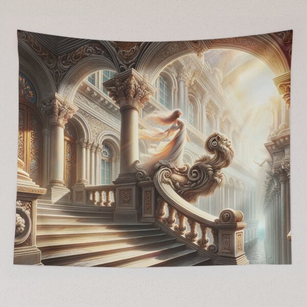 Item preview, Radiant Recline: The Ethereal Intersection of Fantasy and Elegance in a Luminous Digital Realm designed and sold by oanaunciuleanu.