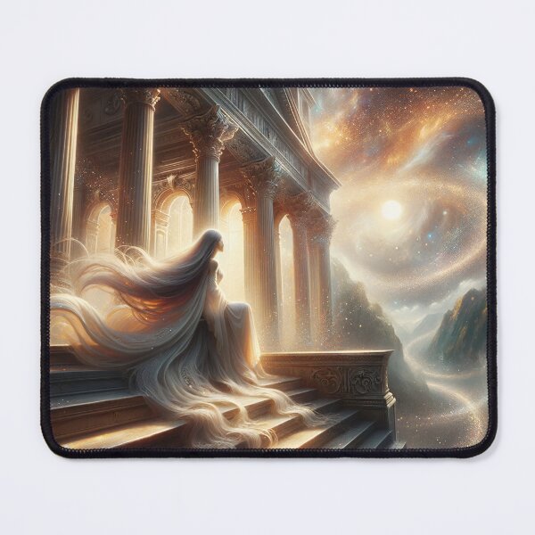 Item preview, Radiant Recline: The Ethereal Intersection of Fantasy and Elegance in a Luminous Digital Realm designed and sold by oanaunciuleanu.