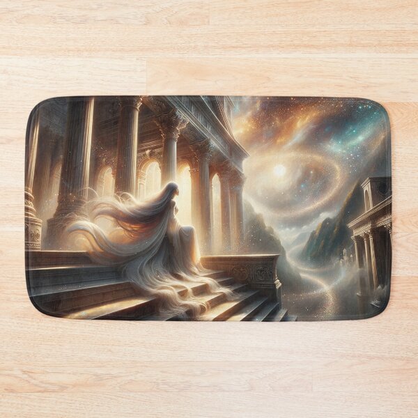 Item preview, Radiant Recline: The Ethereal Intersection of Fantasy and Elegance in a Luminous Digital Realm designed and sold by oanaunciuleanu.